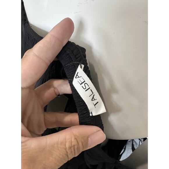 Black Cotton Long Sleeve Babydoll Midi Dress Sz 22W - Picture 4 of 6